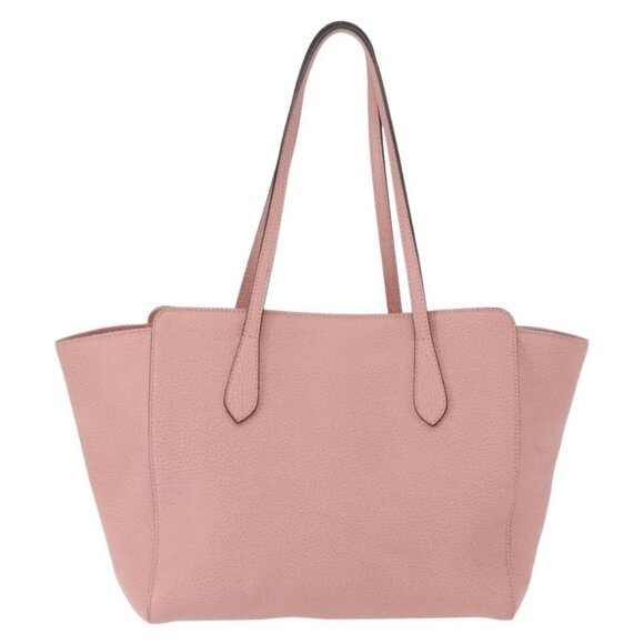 GUCCI Swing Tote Bag Leather Pink Gold 354408 Auth am9500 - Picture 3 of 16